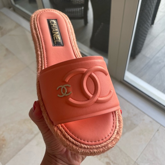 Chanel - Espadrilles - Mule - Light Orange - 39 (9) - Picture 6 of 9